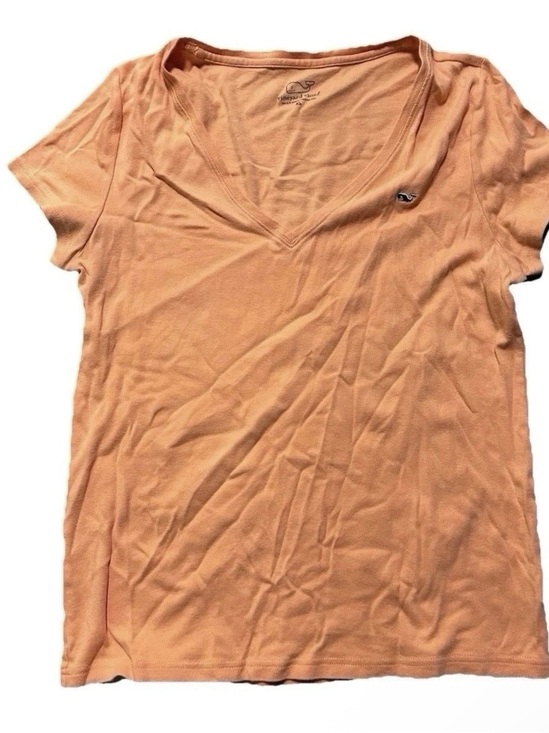 Vineyard Vines Tops - Women’s Vineyard Vines Orange Short Sleeve V Neck T Shirt Size XL